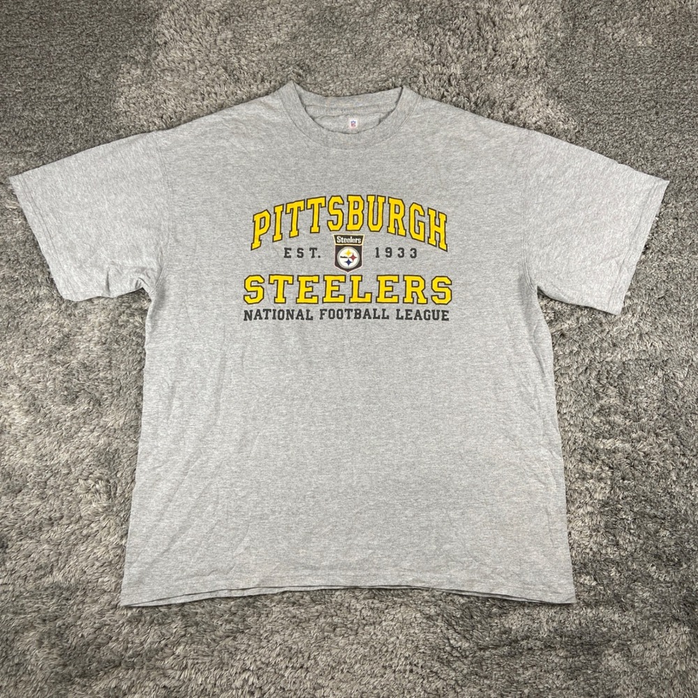 Vintage VF Imagewear Pittsburgh Steelers Shirt Mens XL Grey NFL Football Graphic
